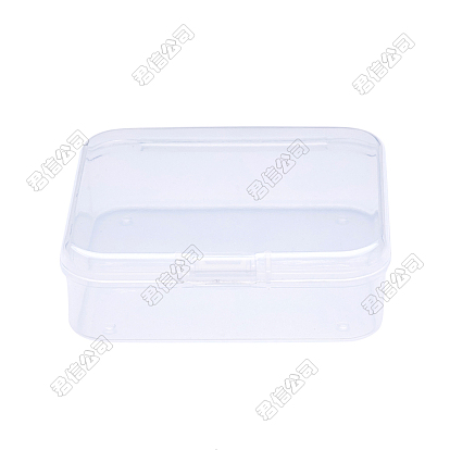 Square Plastic Bead Storage Containers, with Hinged Lid