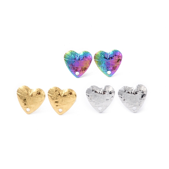 Ионное покрытие (ip) 304 серьги-гвоздики из нержавеющей стали, с уха орехов, сердце