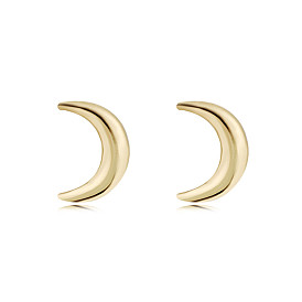 Charming Crescent Moon Earrings - Delicate, Cute and Minimalist Metal Ear Studs