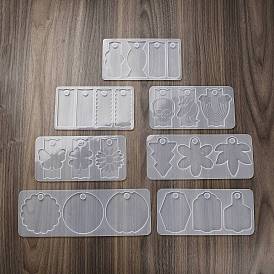 DIY Pendant Silhouette Silicone Molds, Resin Casting Molds, for UV Resin, Epoxy Resin Craft Making