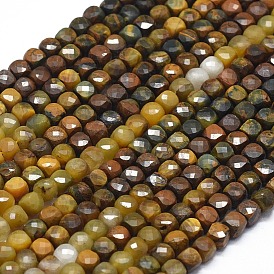 Brins de perles de pietersite naturelles, style dégradé, carrée, facette