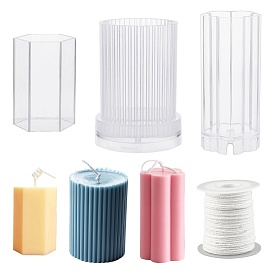 Fingerinspire Plastic Candle Molds, with Candle Wick