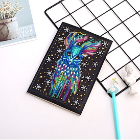 DIY Notebook Diamond Painting Kit, Including Resin Rhinestones Bag, Diamond Sticky Pen, Tray Plate and Glue Clay