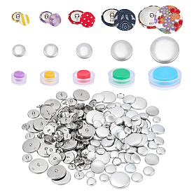 Aluminum & Iron Shank Button, with Plastic DIY Fabric Button Maker Kits