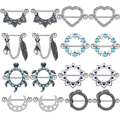 304 Кольца для сосков из нержавеющей стали и 316 хирургической нержавеющей стали