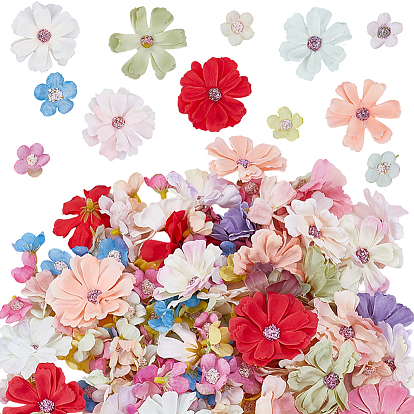 150шт. 2 стили тканевых цветочных украшений, головка искусственного цветка, для украшения свадебного дома