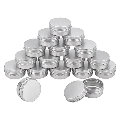Aluminum Box, with Screw Top Lid, Round