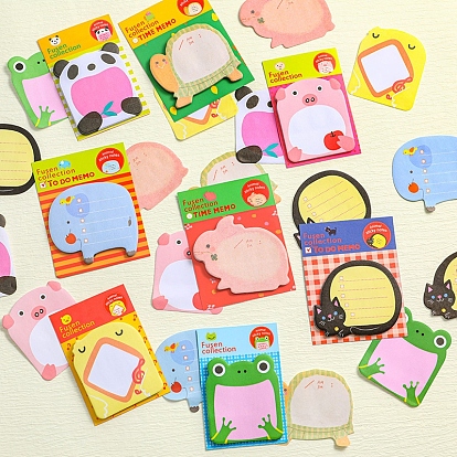 20 Sheets Cute Animal Pad Sticky Notes, Sticker Tabs, for Office School Reading