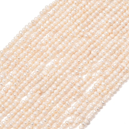 Natural Cultured Freshwater Pearl Beads Strands, Potato, Grade A+