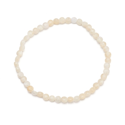 Natürliches Topas-Jade-Nugget-Perlen-Stretch-Armband mit facettierten Perlen, Reiki-Armband für Frauen