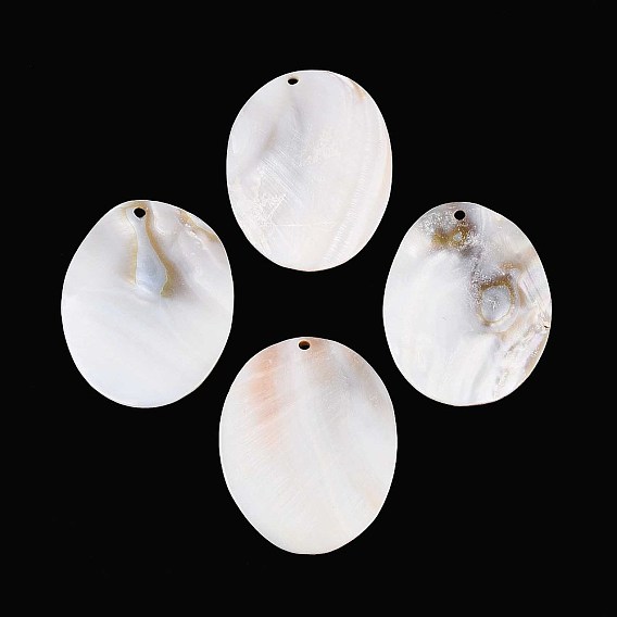 Естественных пресноводных оболочки большие кулоны, овальные амулеты