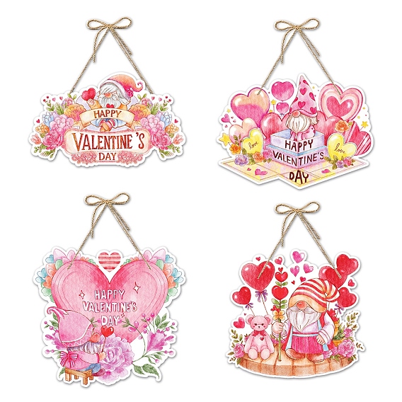 День святого Валентина гномы бумажные дверные настенные украшения, для украшения стен гостиной спальни дома