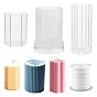 Plastic Candle Molds, with Candle Wick