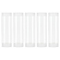 Transparent PC Plastic & PE Bead Storage Tubes, with Double White Lids