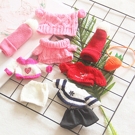 Woolen Yarn Doll Sweater, for Girl Doll Dressing Accessories