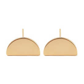 Полукруглые латунные серьги-гвоздики фурнитура, без кадмия и без свинца, долговечный