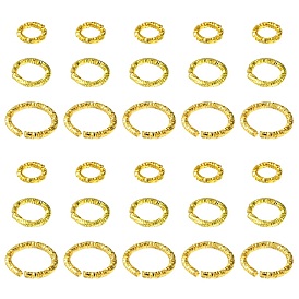90 pcs 3 estilos anillos de salto abiertos de hierro, sin níquel, anillo de giro