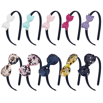 DIY Hair Band Making Kits, Including Plastic Hair Band Findings, Bowknot Cloth Costume Accessories