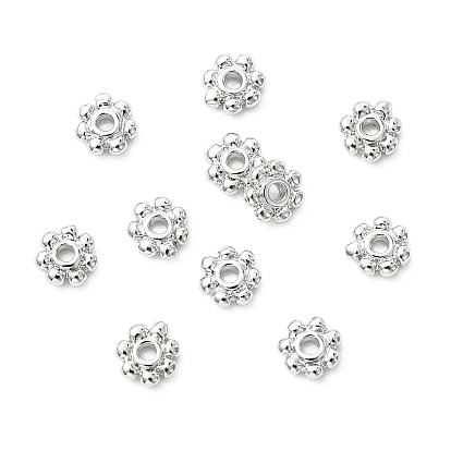 Perles d'espacement en laiton shegrace, fleur, sans cadmium et sans nickel et sans plomb