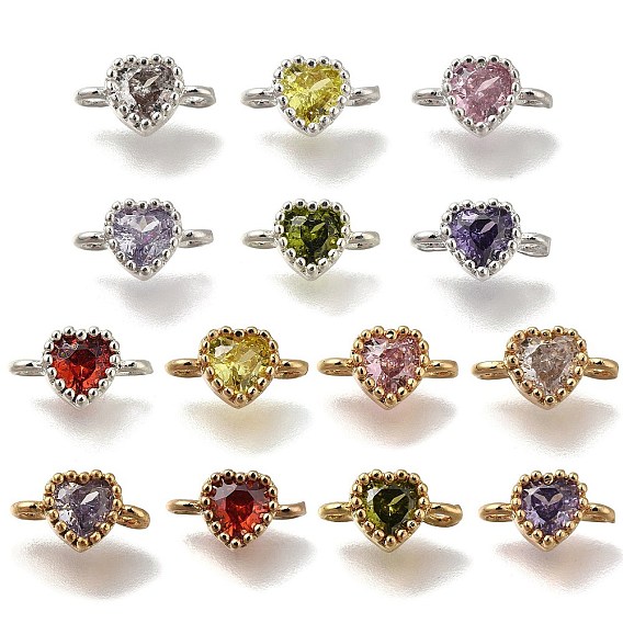 Стойка покрытие латунь кубический цирконий сердце звенья соединительные подвески, долговечный