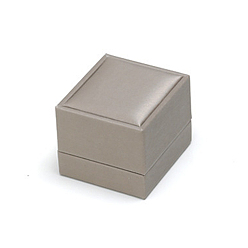 Rectangle PU Leather Ring Jewelry Box, Finger Ring Storage Gift Case, for Wedding, Engagement