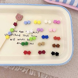 Opaque Acrylic Beads, Flower