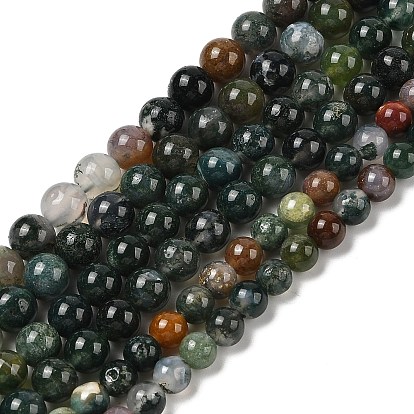 Природного индийского агата бисер нитей, круглые