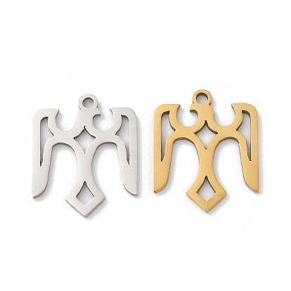 201 подвески из нержавеющей стали, очарование орла, лазерная резка, ионное покрытие (ip)