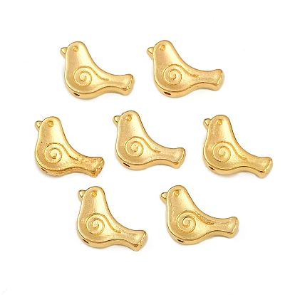 Сплавочные овальные бусины тибетского стиля , без кадмия и без свинца, птица