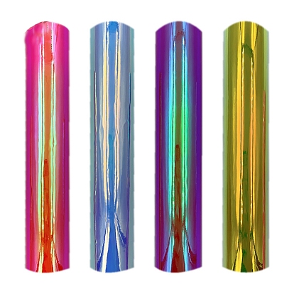 Waterproof Permanent Holographic Self-Adhesive Opal Vinyl Roll for Craft Cutter Machine, Office & Home & Car & Party  DIY Decorating Craft, Rectangle