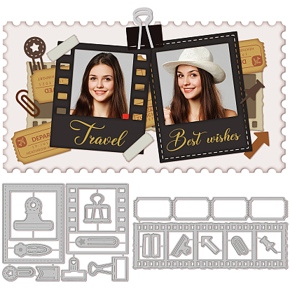 Углеродистая сталь разрезает трафареты, для diy scrapbooking, Фотоальбом, декоративная бумага для тиснения, цвет нержавеющей стали, шаблон фоторамки