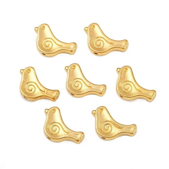 Сплавочные овальные бусины тибетского стиля , без кадмия и без свинца, птица