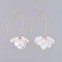 ABS Plastic Imitation Pearl Beads Dangle Earrings, with Golden Plated 304 Stainless Steel Earring Hooks