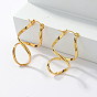 Stainless Steel Twisted Number 8 Shaped Hoop Earrings, for Women