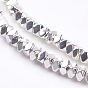 Electroplated Non-magnetic Synthetic Hematite Beads Strands, Grade AAA, Faceted, Square