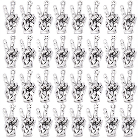 40 шт. Подвески из сплава в тибетском стиле, амулеты со знаком победы