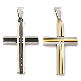 304 Stainless Steel Pendants, Cross Charm