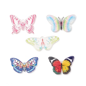 Printed Acrylic Pendants, Butterfly Charm