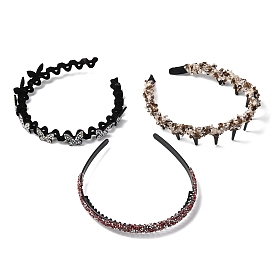 Пластиковые резинки для волос со стразами, аксессуары для волос для женщин и девочек