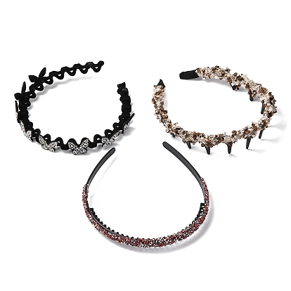 Пластиковые резинки для волос со стразами, аксессуары для волос для женщин и девочек