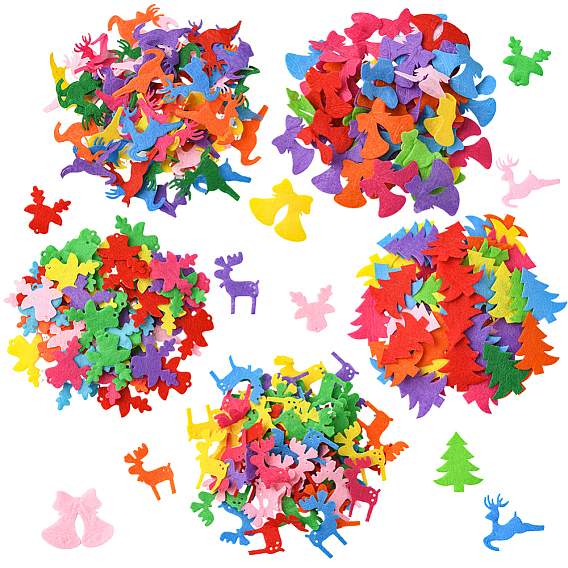 300 шт. 5 стили рождественская тема нетканый материал, для поделок ремесел