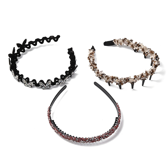 Пластиковые резинки для волос со стразами, аксессуары для волос для женщин и девочек