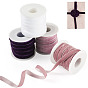 40 yards 4 couleurs ruban de velours simple face, 4pcs bobines vides en plastique