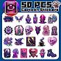 Gothic Skull Stickers Self-Adhesive Stickers, for DIY Photo, Album, Diary Scrapbook Decoration