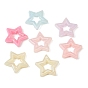 Непрозрачные акриловые бусины с УФ-покрытием, звезда, с покрытием AB цвета