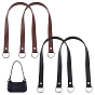 4Pcs 2 Colors PU Leather Shoulder Strap, with Zinc Alloy Findings, for Bag Straps Replacement Accessories
