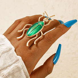 Charming Cartoon Beetle Ring - Unique Alloy Insect Jewelry for Western Style