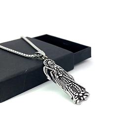 Винтажный готический кулон из нержавеющей стали с изображением жнеца, унисекс-ожерелья