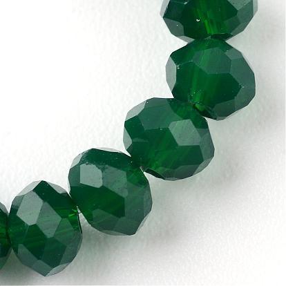 Opaque Solid Glass Bead Strands, Faceted(32 Facets) Round