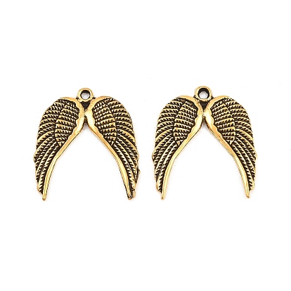 Сплавочные подвески тибетского стиля, крылатые прелести, без кадмия, без никеля и без свинца